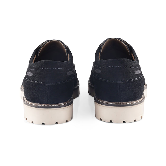 Beckenham Suede Casual Apron Front Shoes - Navy