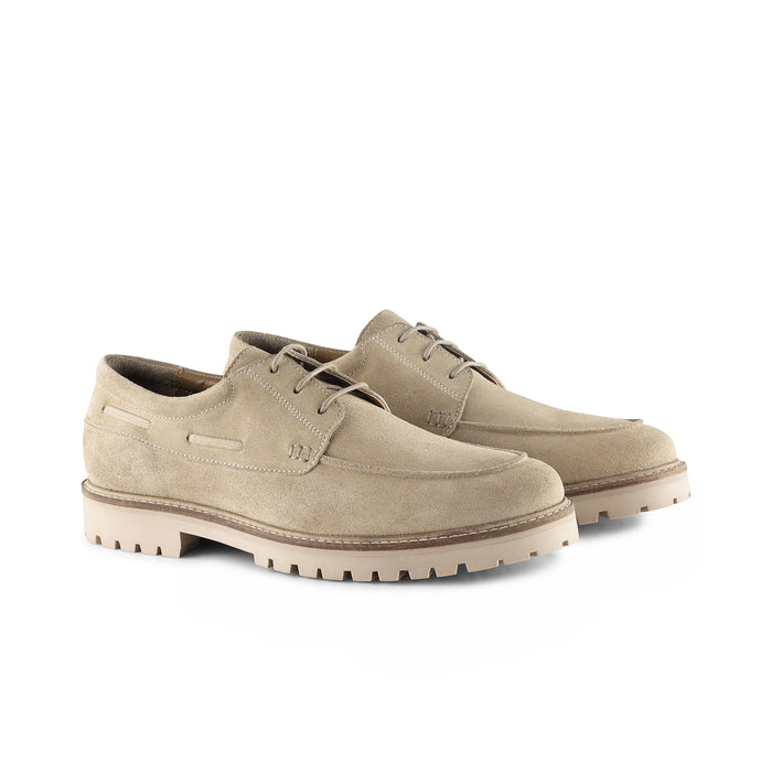 Beckenham Suede Casual Apron Front Shoes - Sand