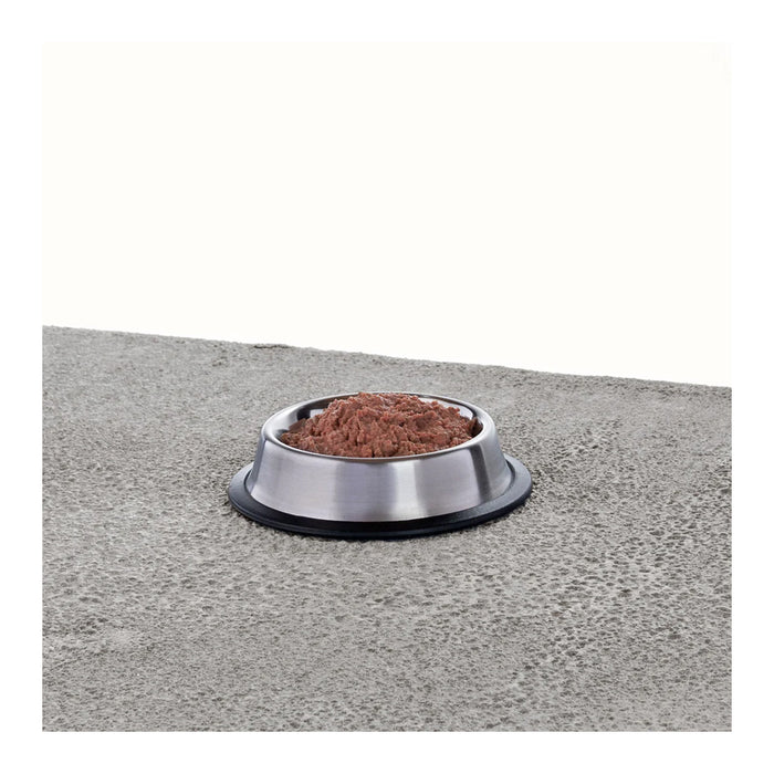 Mushed Beef & Salmon Frozen Raw Cat Food in a bowl