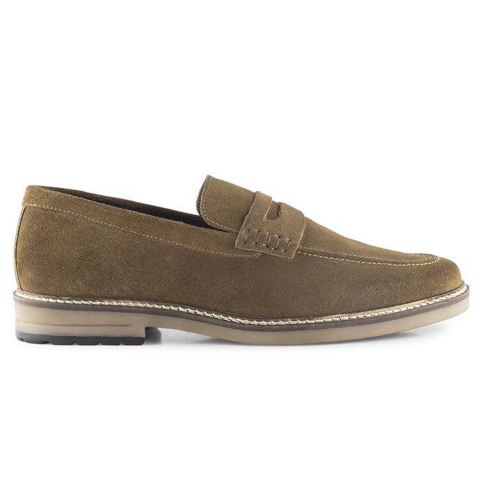 Belmont Suede Penny Loafers - Brown