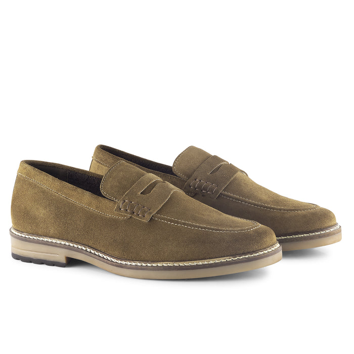 Belmont Suede Penny Loafers - Brown
