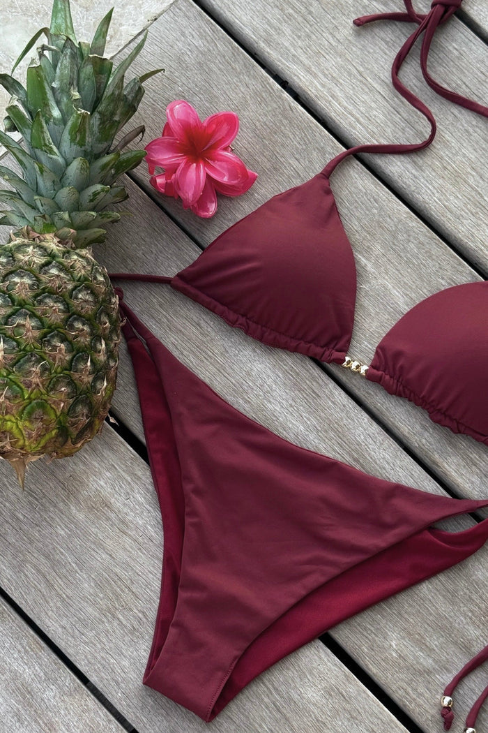 "Berry" bikini top bordeaux