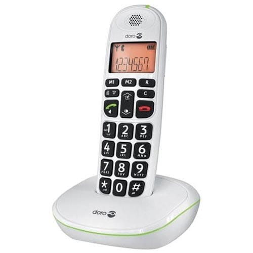 Full view of Big Button Cordless Phone with large buttons and clear display on a plain background.