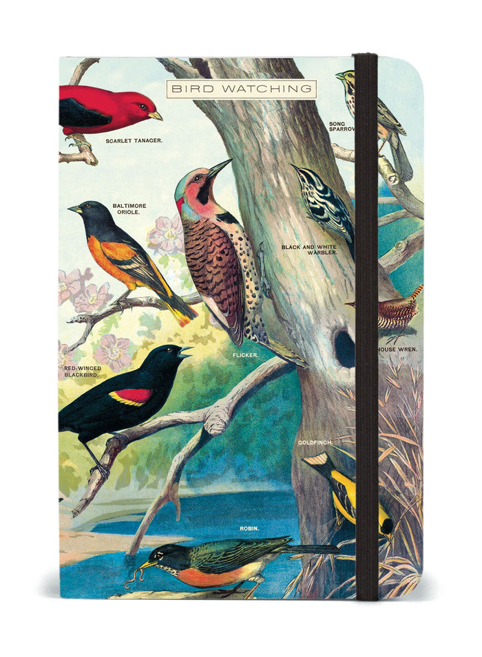 Bird Watching Small Notebook w/ Elastic Enclosure