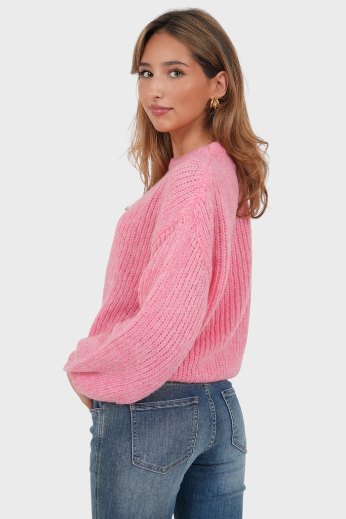 "Bisous" sweater pink