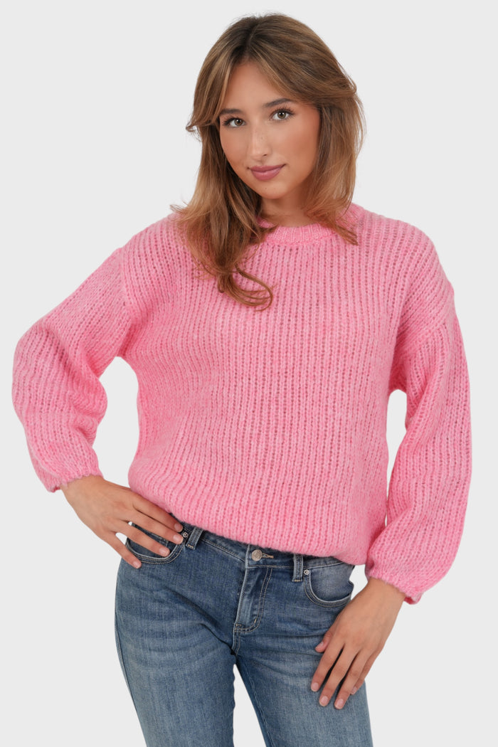 "Bisous" sweater pink