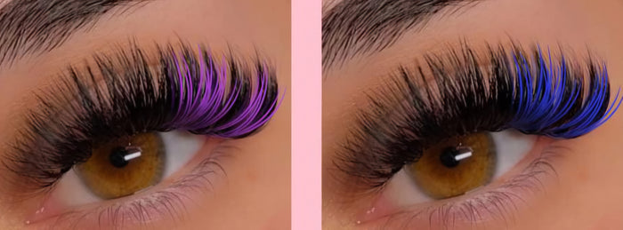 Black and blue eyelashes by MinuLashes