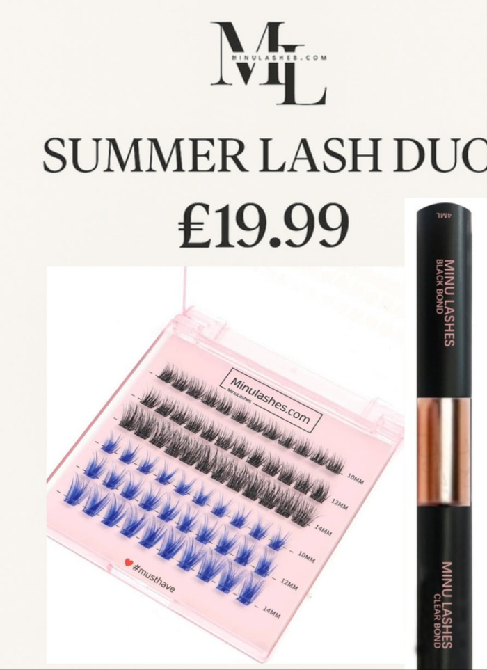 Black and blue eyelashes by MinuLashes