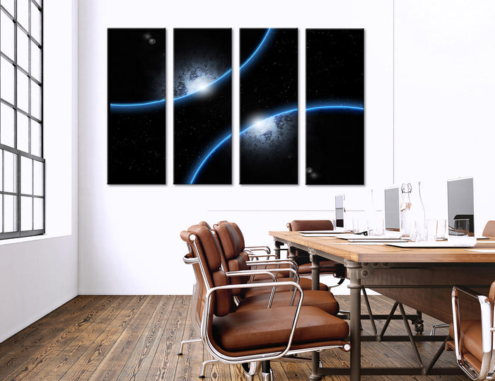 Black Blue Abstract Canvas Print #6029
