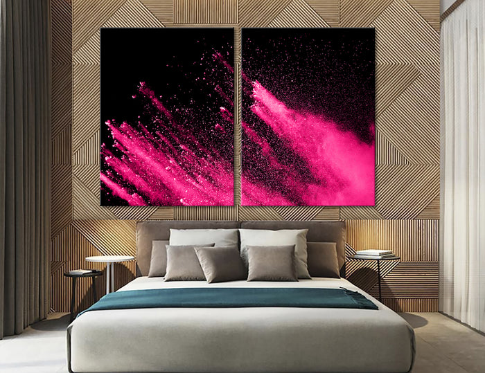 Black Red Abstract Canvas Print #1079