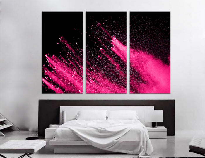 Black Red Abstract Canvas Print #1079