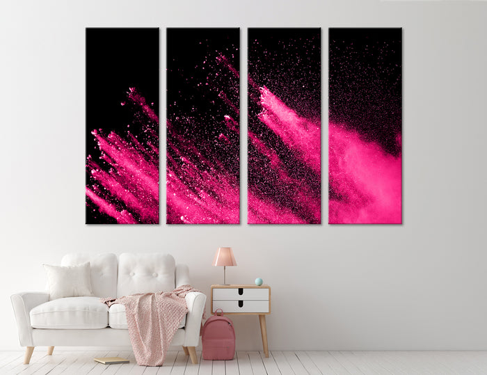 Black Red Abstract Canvas Print #1079