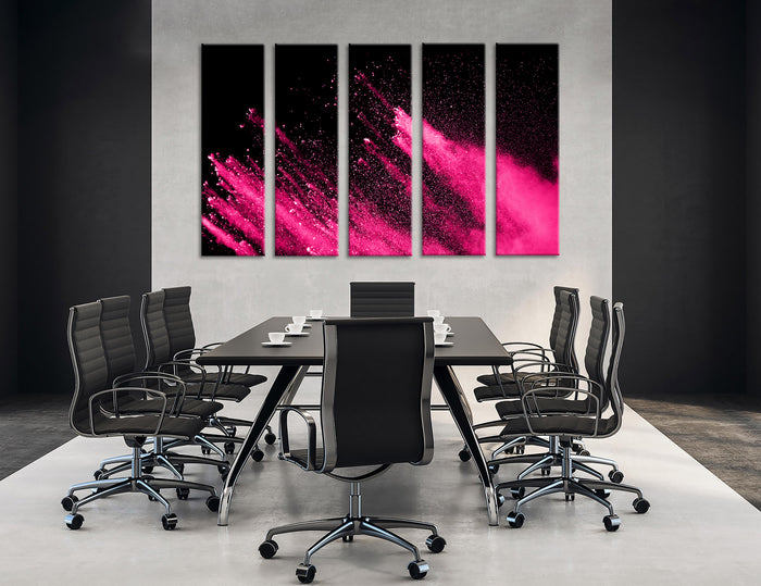 Black Red Abstract Canvas Print #1079