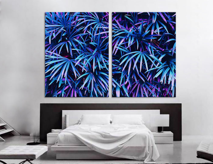 Blue leaves Canvas Print #7527