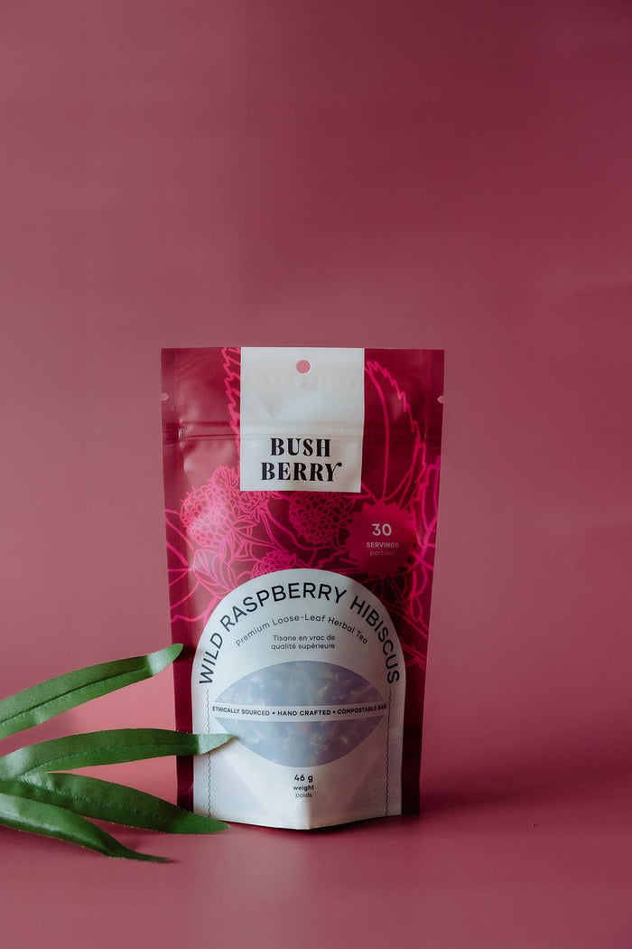 BLUSH BERRY Organic Wild Raspberry Hibiscus Tea
