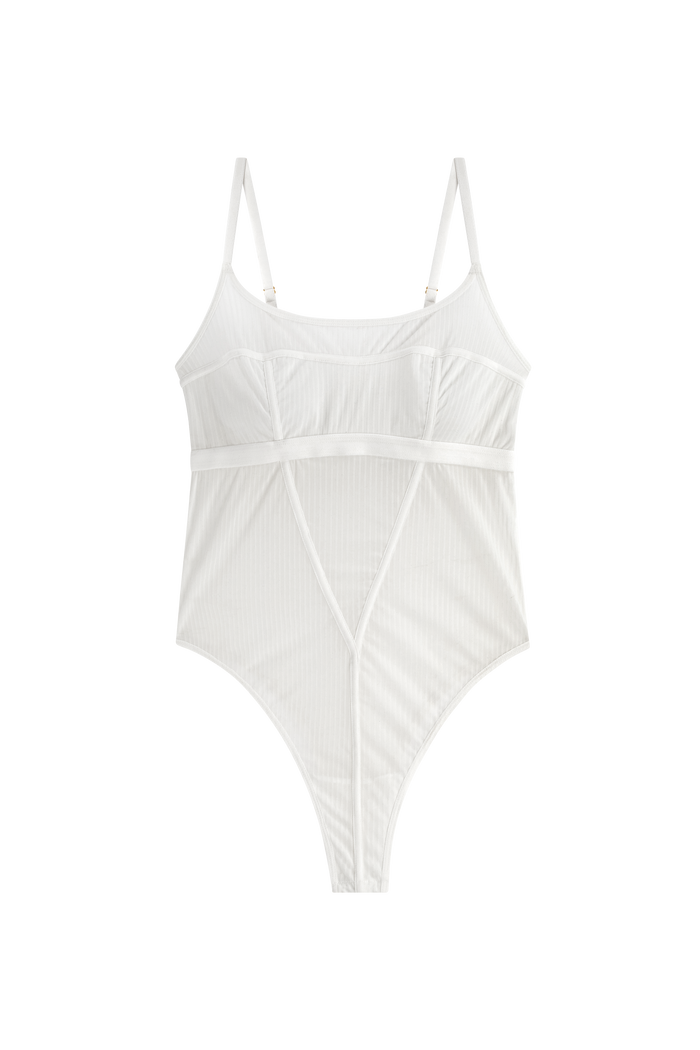 witte lingerie bodysuit van pavo couture