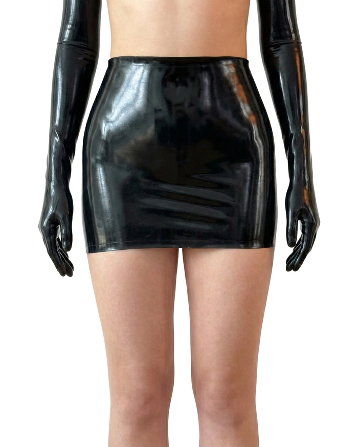Bodycon Latex Mini Skirt