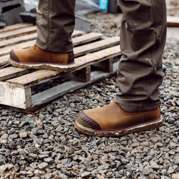 BRUNT Bolduc BRUNT Toe wellington boot in brown full grain leather, composite safety toe