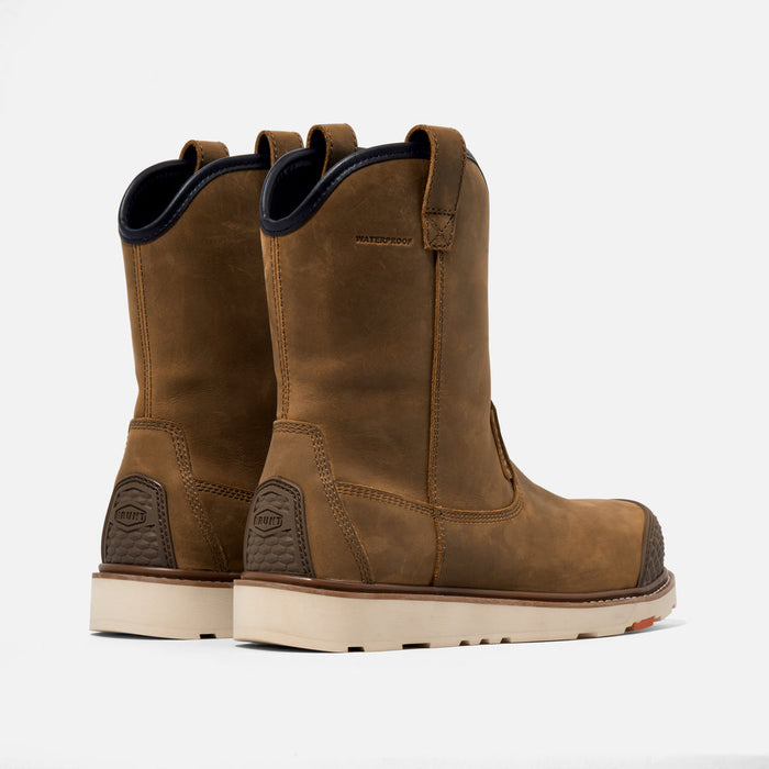 BRUNT Bolduc BRUNT Toe wellington work boots in brown, additional paired product view