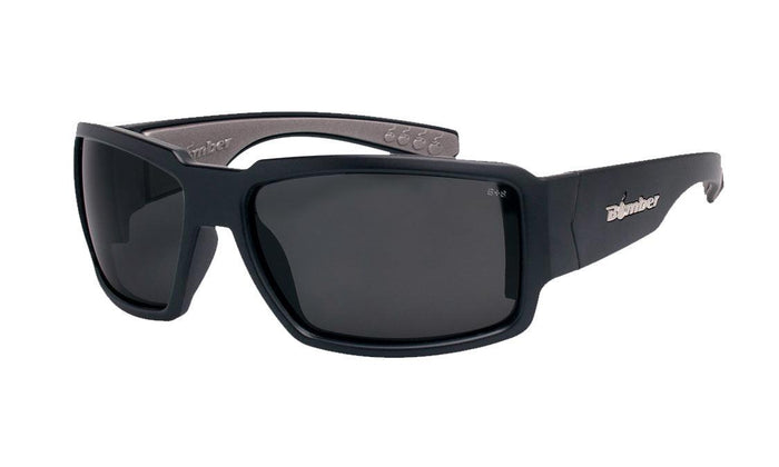 Bomber Boogie ANSI Z87+ safety glasses with smoke anti-fog lens and floating frame