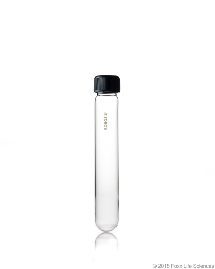 Borosil® Culture Tubes Media Round Bottom PP cap with Liner 50 mL Borosilicate CS/50 - SolventWaste.com