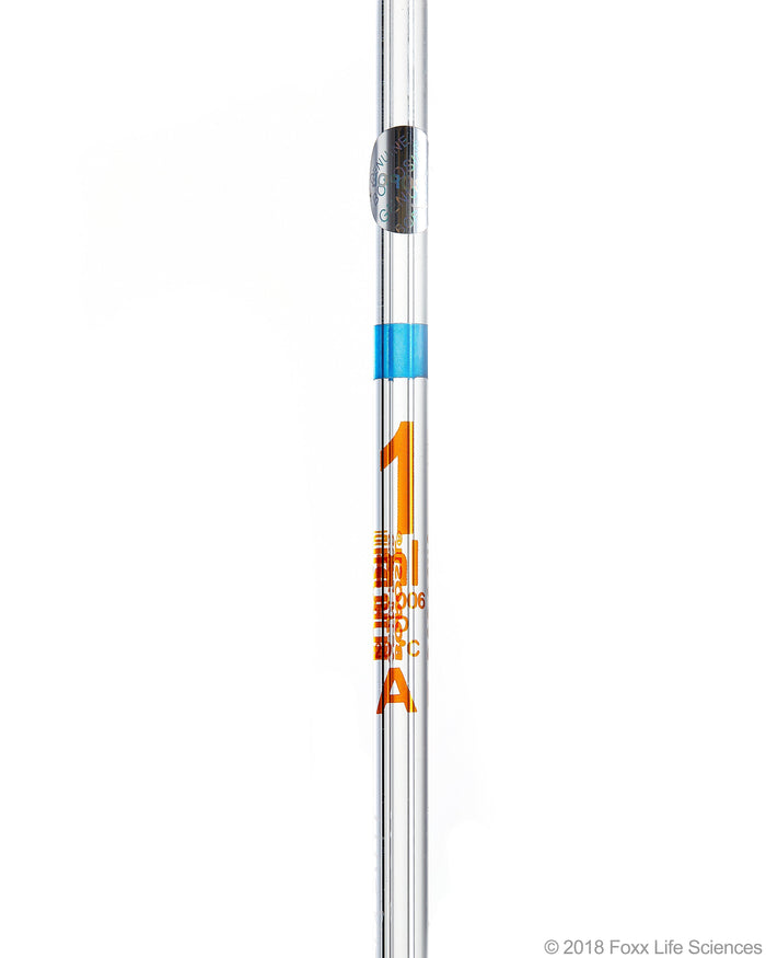 Borosil Volumetric Transfer Pipette Bulb Pipette Class A Accuracy ASTM 969 USP Type I - 1mL - SolventWaste.com