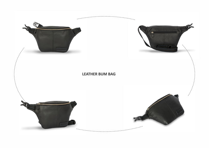 Boston Leather Bumbags - Black