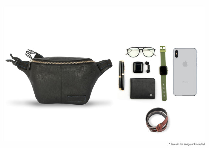 Boston Leather Bumbags - Black