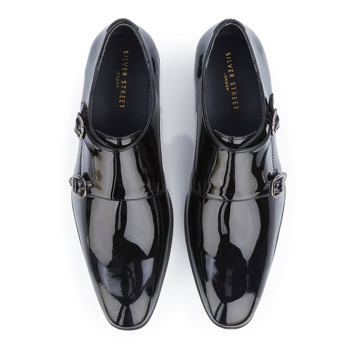 Botim Patent Leather Double Monk Shoes - Black