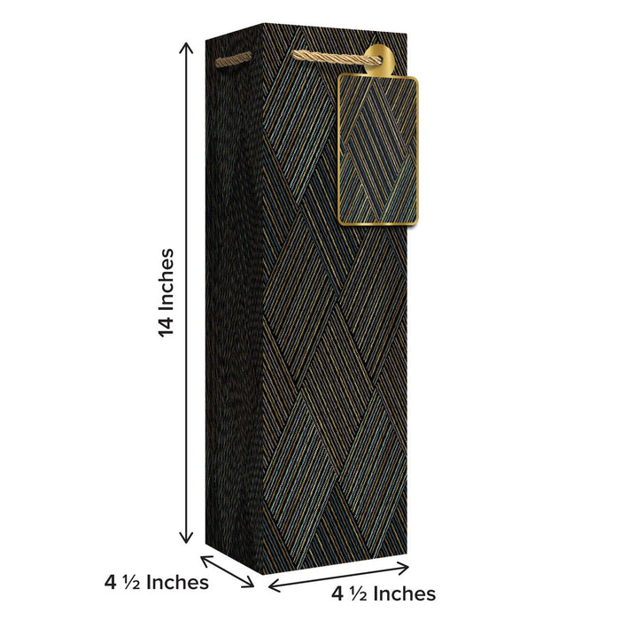 Bottle Tote - Abstract Argyle