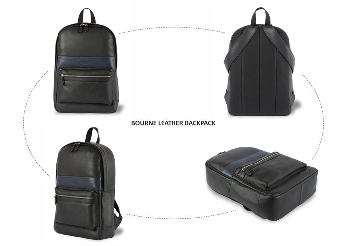 Bourne Leather Backpacks - Black