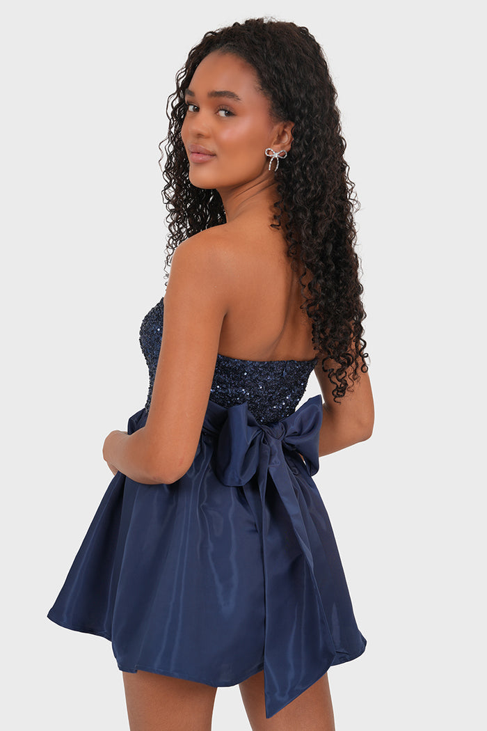 "Bow" dress navy