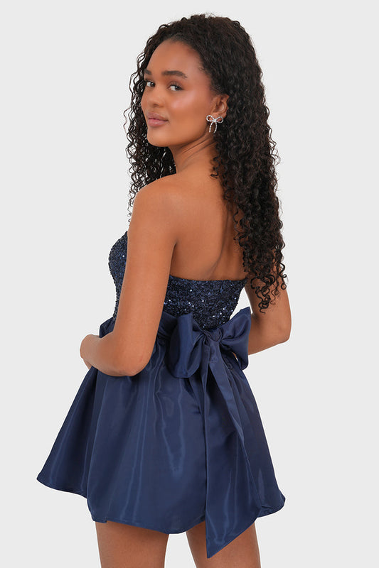 "Bow" dress navy