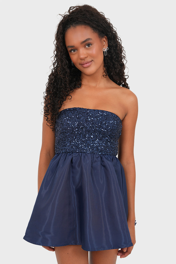 "Bow" dress navy