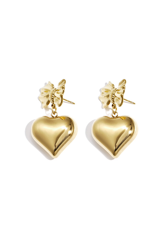 "Bow" heart earrings