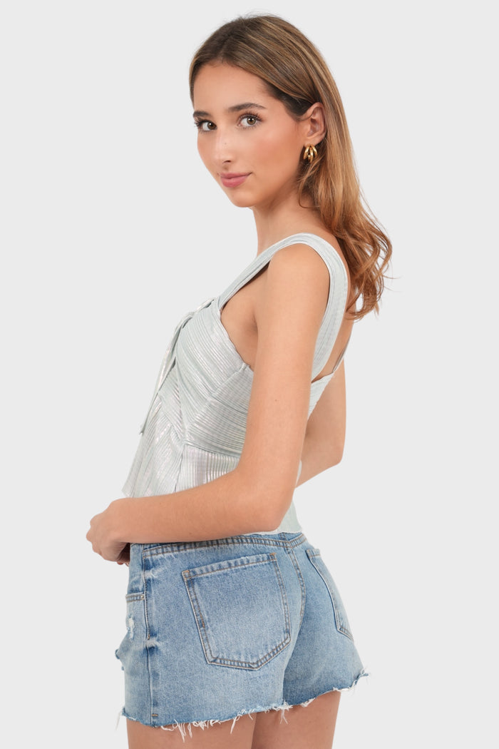 "Bow" top light blue