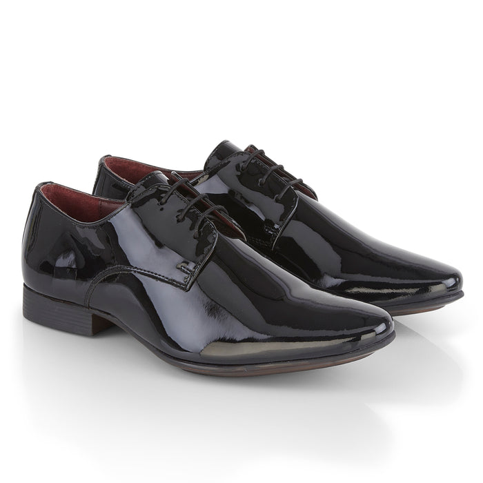 Bowler Patent Leather Double Monk Shoes - Black