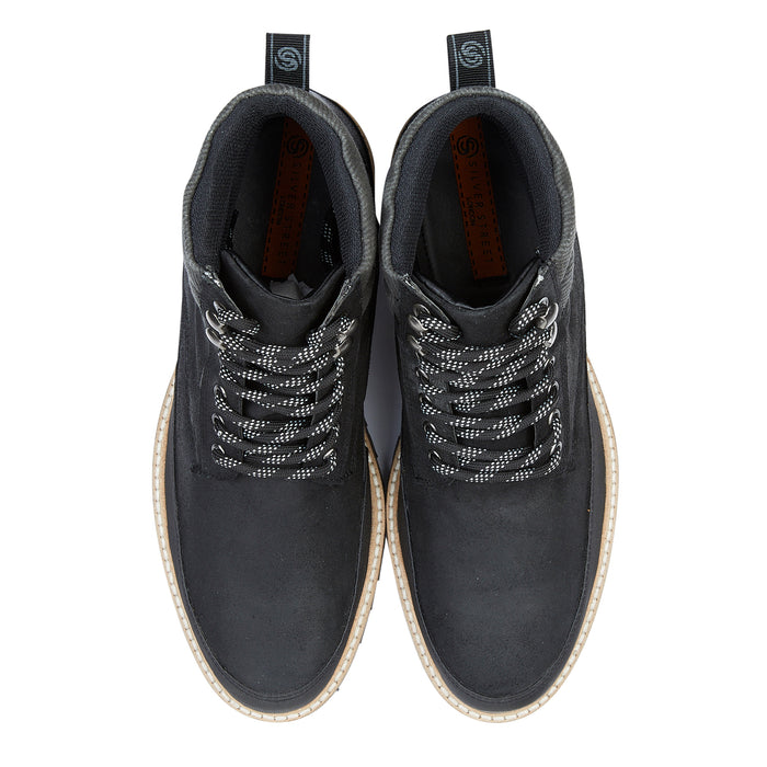 Braben Suede Leather Hiker Boots - Black