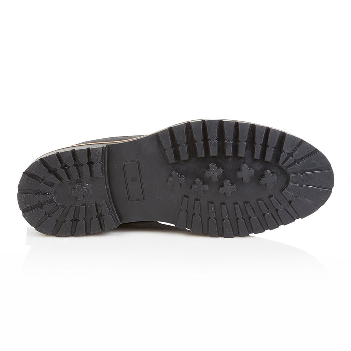 Braben Suede Leather Hiker Boots - Black