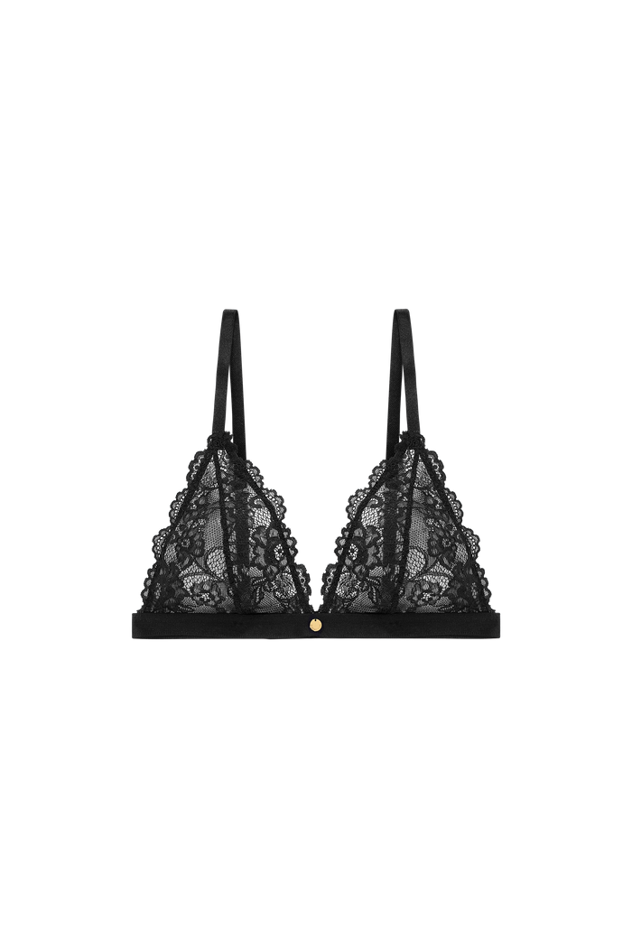 zwart kant lingerie triangel bralette