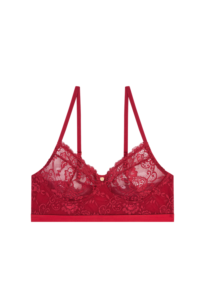 sexy premium kant bralette rood