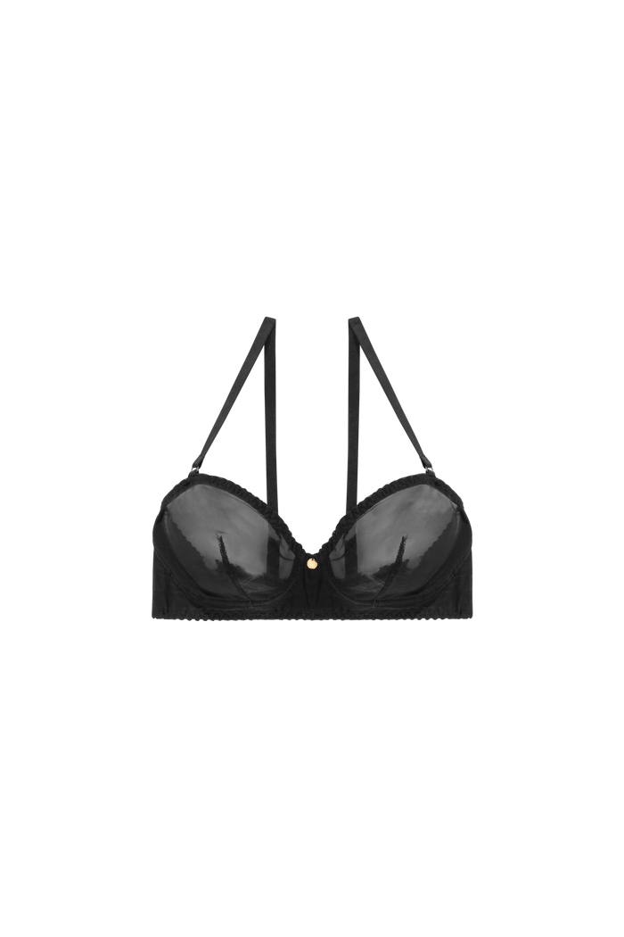 zwart bralette lingerie mesh