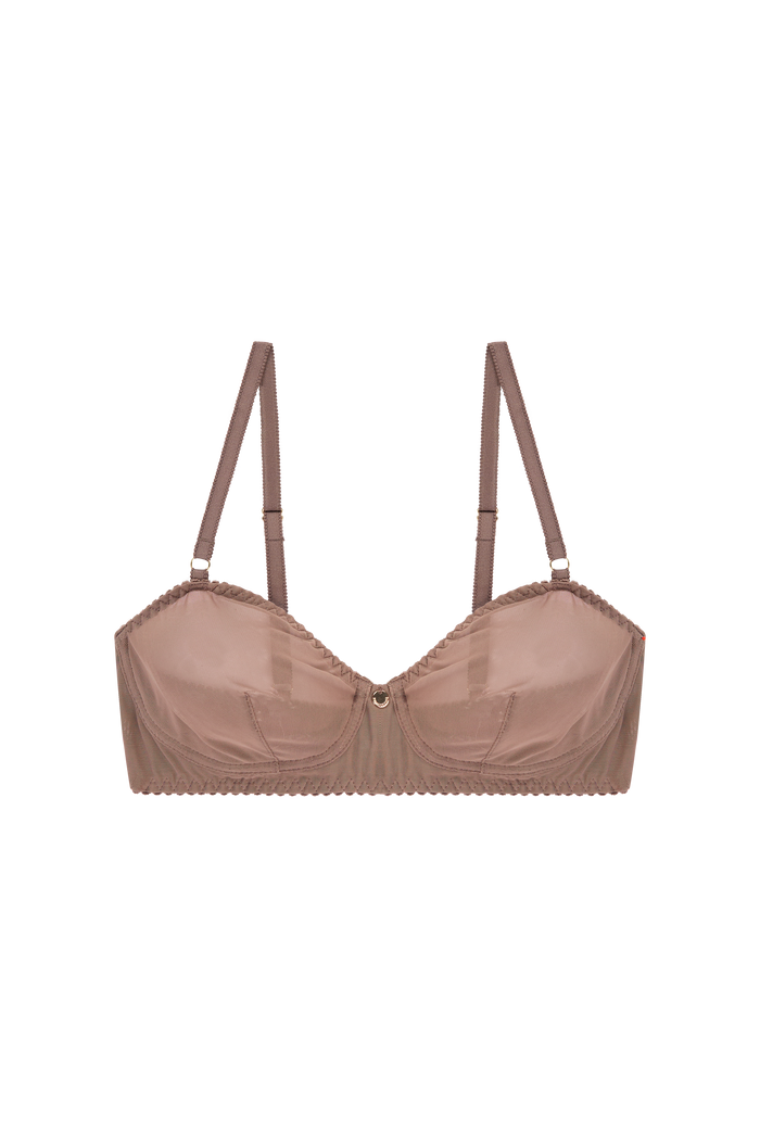 taupe mesh bralette