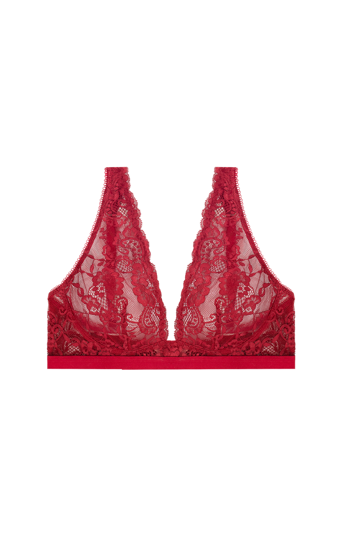 rood bralette kant lingerie