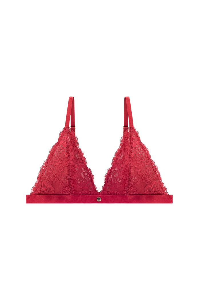 sexy triangle bralette rood