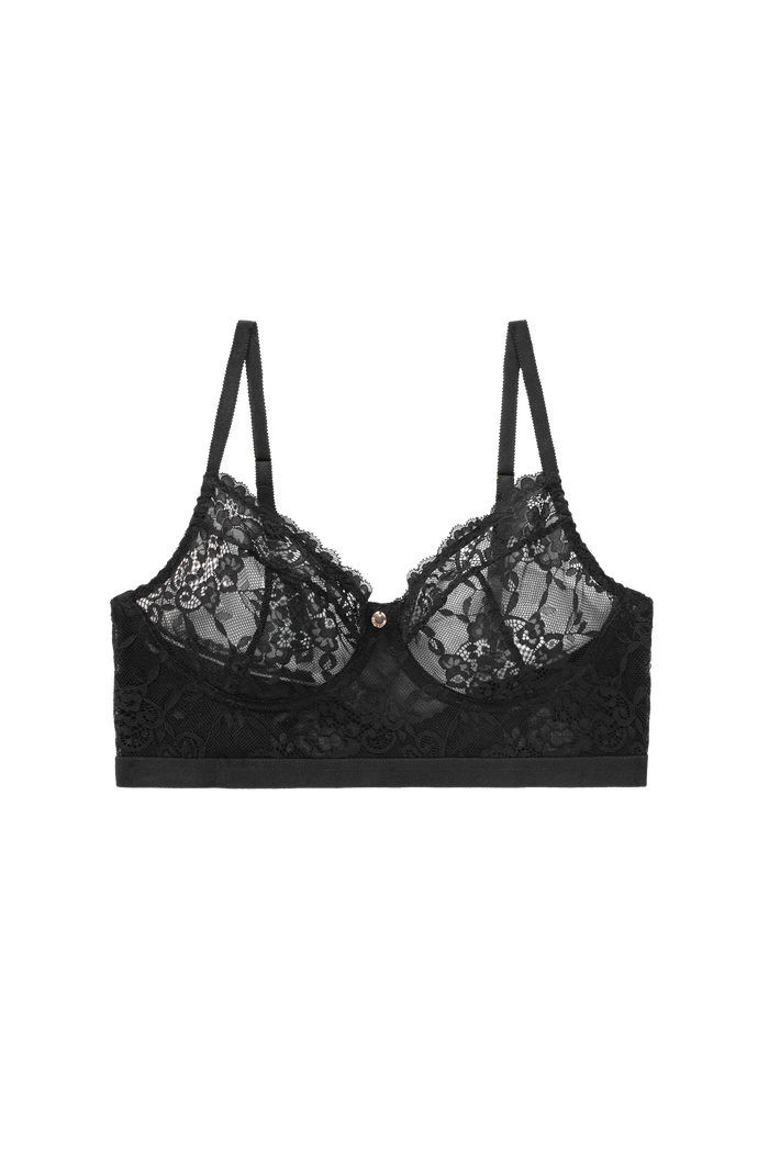 kant bralette zwart verstelbare bandjes