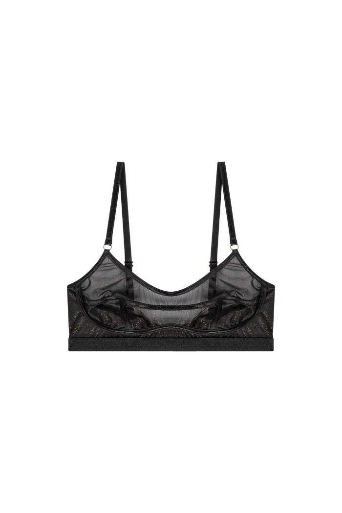 zwarte mesh bralette