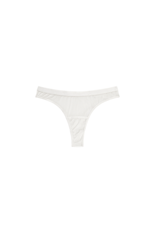 witte string met verticale witte strepen