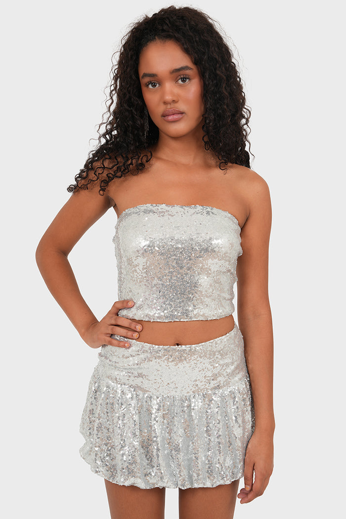 "Bright" skirt silver
