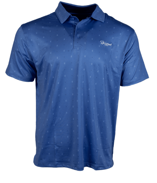 Barstool Sports BSG crossed tees printed polo shirt in blue, available in big and tall sizes